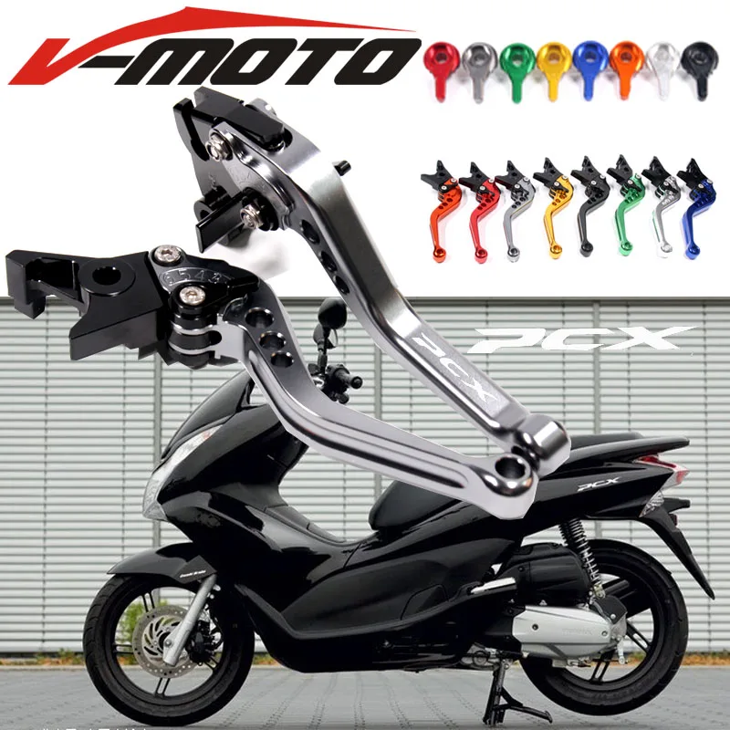 

Motorcycle CNC aluminum Shorty Adjustable Brake Clutch Levers For Honda PCX 125 150 PCX125 PCX 150 2010 - 2017