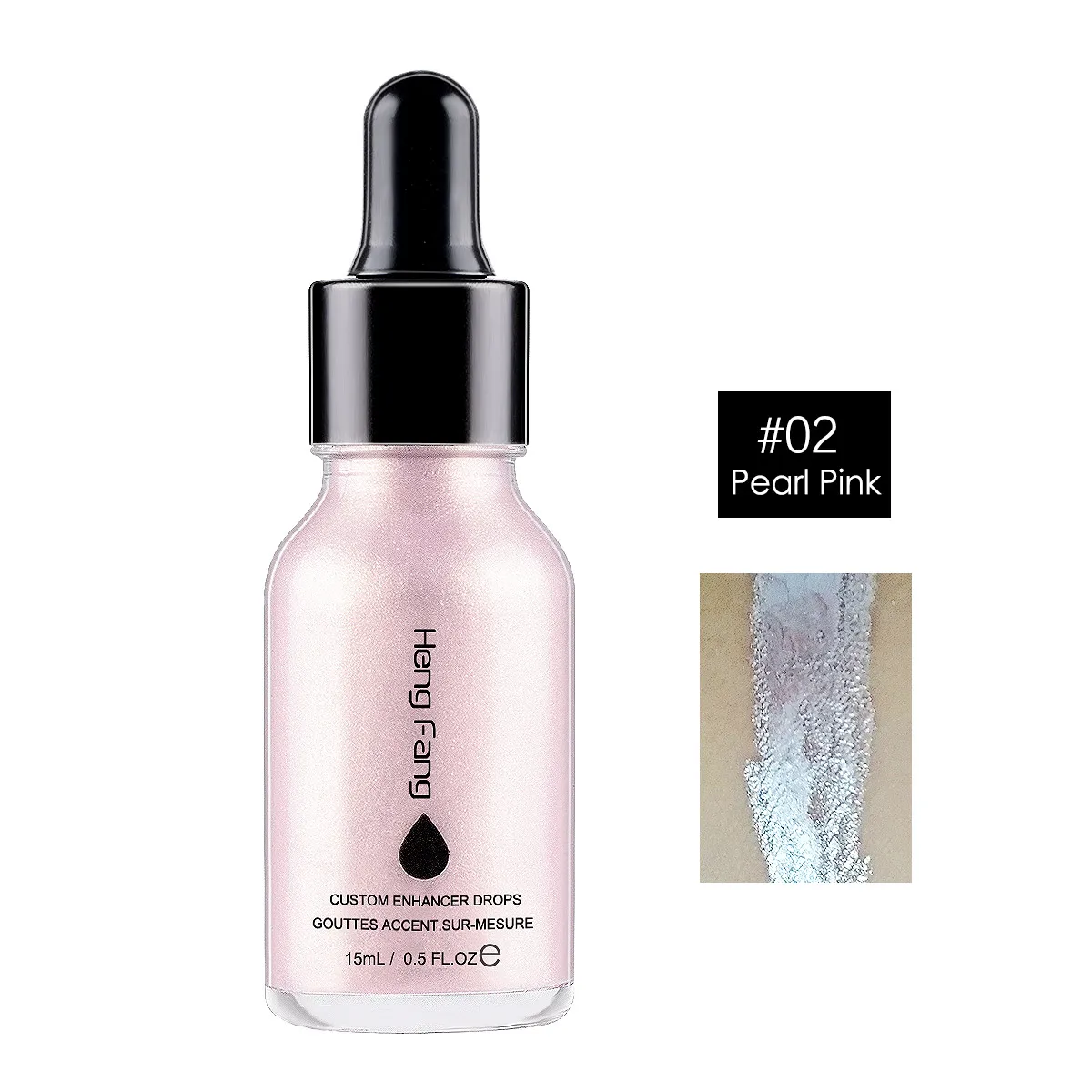 Осветляющий Увлажняющий бронзатор для кожи 3D жидкий хайлайтер мерцающий 6 цветов 15 мл макияж бренд HengFang# H6540 - Цвет: 02 Pearl pink