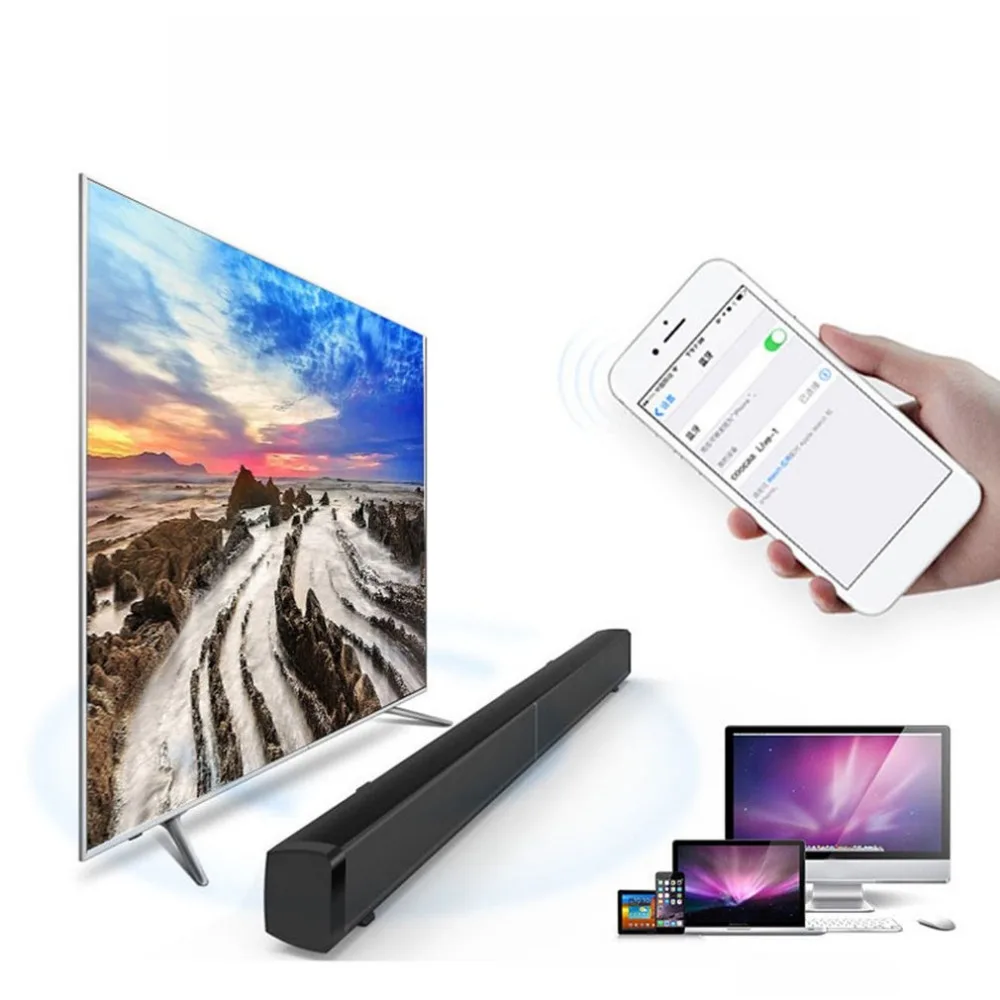 

LP-09 Bluetooth Speaker Wireless Portable Soundbar Wall Mount soudspeaker Support TF Card Music Player with Remote Control trop