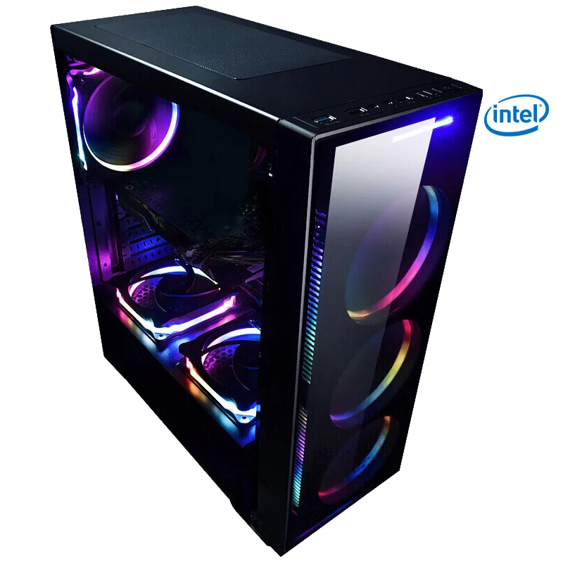  S41 Intel I3 8100 Computer PC Quad Core 1TB HDD 4GB RAM Desktop 6 free fans Integrated Graphics Car