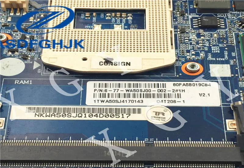 Материнская плата для ноутбука Raytheon CLEVO K650D WA50SJ материнская 6 71 WA500 D02 77 WA50SJ00 DDR3L 100%