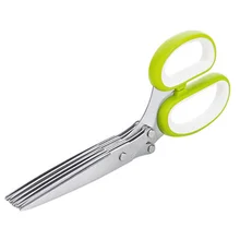 Нержавеющая сталь Кухня ножницы нож 5 слоев лезвия Кухня измельченные ножи для нарезки фруктов, овощей вырезать сельское хозяйство инструмент для специй