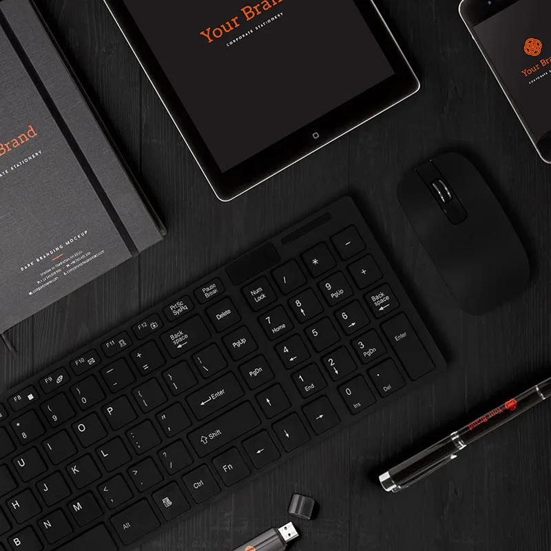 GuHo Gaming Keyboard Мышь комбо Беспроводной 2 4 г Ultra Slim Mute клавиатура Mause комплект с USB