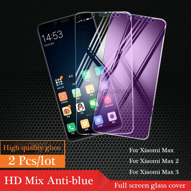 2Pcslot 9H Tempered Glass For Xiaomi Mi Max 2 3 Pro Full Protective Film Screen Protector Mi 3 2 Anti Blue huismerk kopen in de aanbieding 2Pcslot 9H Tempered Glass For Xiaomi Mi Max 2 3 Pro Full Protective Film Screen Protector Mi 3 2 Anti Blue huismerk kopen in de aanbieding