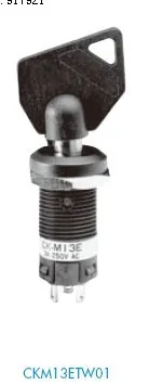 

[ZOB] CKM13ETW01 Japan nkk keylock switch C-KM13ETW01 toggle key to open the lock switch --5PCS/LOT