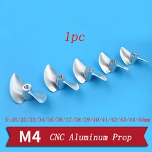Pièces de bateau RC en aluminium CNC M4, hélice filetée à 2 lames, accessoire Semi-immergé D30/32/33/34/35/36/37/38/39/40/41/42/43/44/45mm