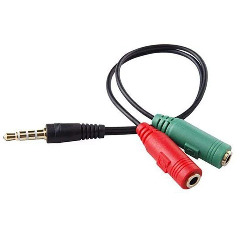 

3.5mm Headset Adapter Splitter Y Audio 2 Female to 1 Male for Laptop PS4 Smartphone Xbox One Earphone Headphone Microphone