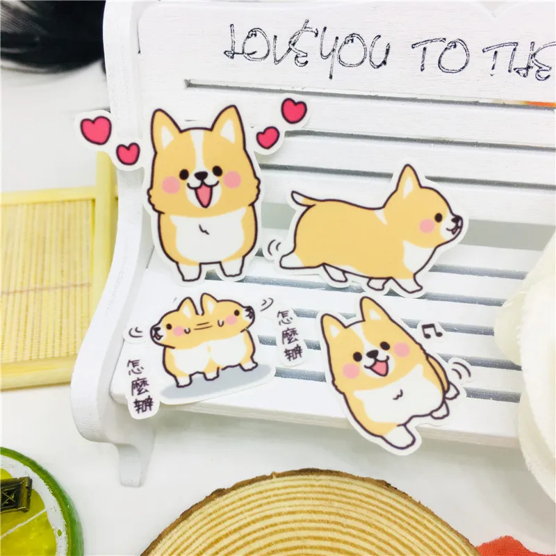 40 pcs Cute text dog Stickers for Car Styling Bike Motorcycle Phone Laptop Travel Luggage Cool Funny Sticker Bomb Decals