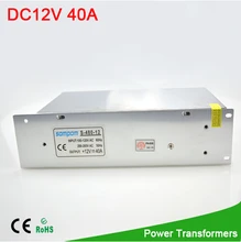 1Pcs 480W 40A lighting Transformers AC 100V 265V to DC 12V Power Converter Adapter Driver for