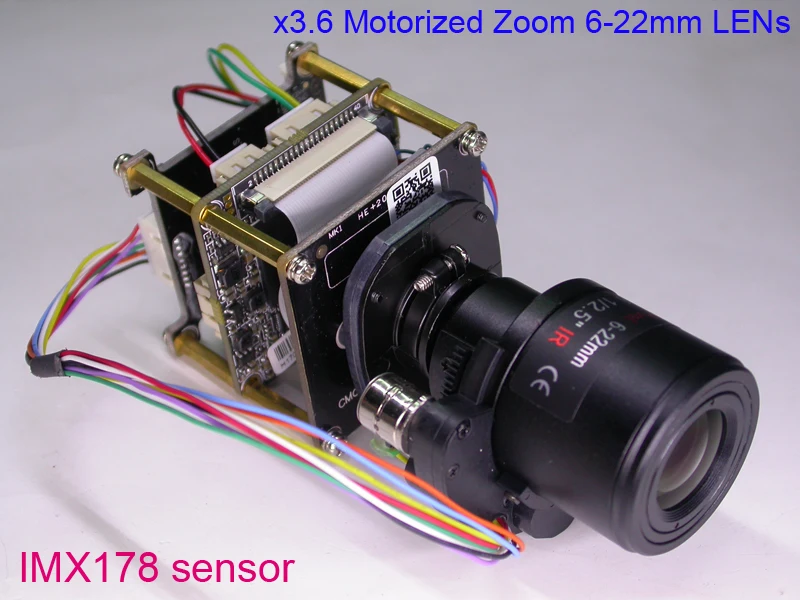 Моторизованный зум 6 22 мм объектив 5 0 МП 1/1.8 &quotIMX178 КМОП датчик + ip камера