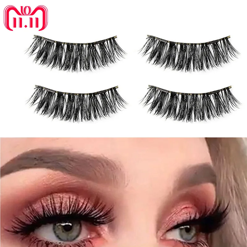 

Hot Sell 4pcs/set Magnetic Eyelashes Fake Eyelash Magnets EyeLashes 3D Lashes Natural False Eyelashes Extension Makeup