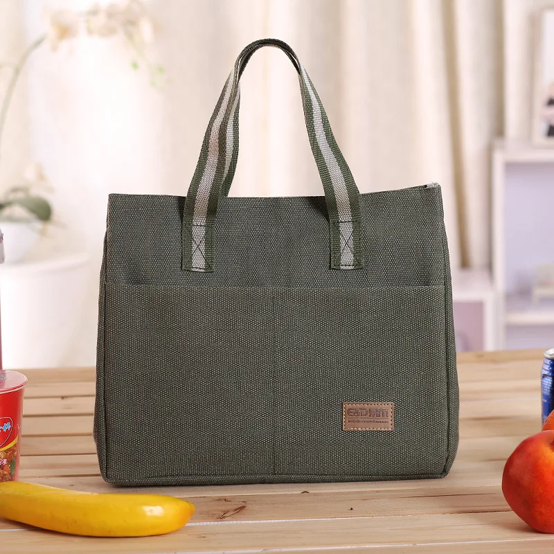 Bolsas termicos para alimentos холст тотализатор lunchtas bolsa comida termica Обед Сумка рот изоляции пикник sac РАООС сумки