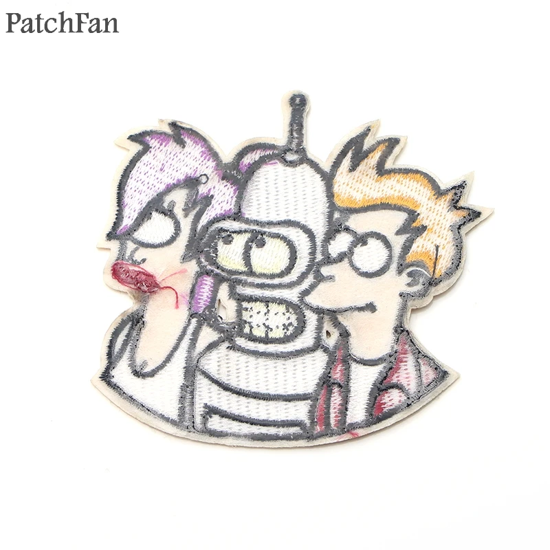 Patchfan Futurama письмо Железная на футболке одежда вышитые патчи для DIY одежды куртка сумка Джерси значки-наклейки A1206