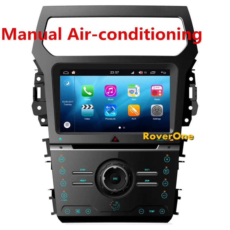 RoverOne S200 Android 8,0 автомобильный мультимедийный плеер для Ford Explorer 2012+ Авторадио DVD Радио Стерео gps навигация Bluetooth - Цвет: Белый