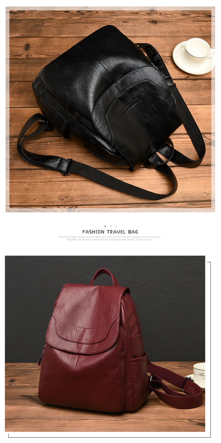 Большой емкости PU кожаный женский рюкзак мода Колледж опрятный школьные сумки для подростков девочек Женский туристический рюкзак Mochila