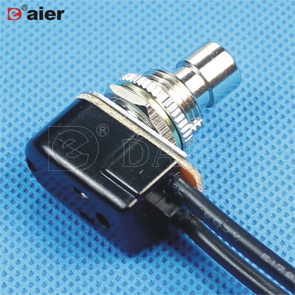 

2PCS PBS-24C-4SW soft touch short handle SPST foot pedal switch with wire