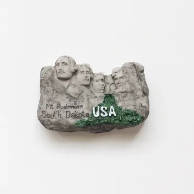 США Нью-Йорк/Гавайи/Mount Rushmore сувениры-магниты на холодильник 3D смолы декоративные магнитные наклейки на стену - Цвет: Белый