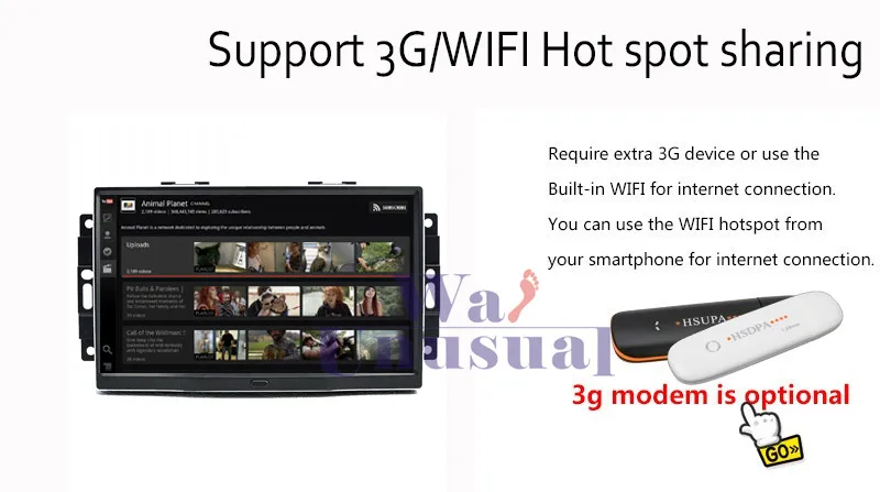Cheap WANUSUAL 9 Inch Quad Core 16GB Android 6.0 Car Radio Player for Chrylser 300C OLD With GPS BT 3G Wifi Mirror Link 1024*600 Maps 7