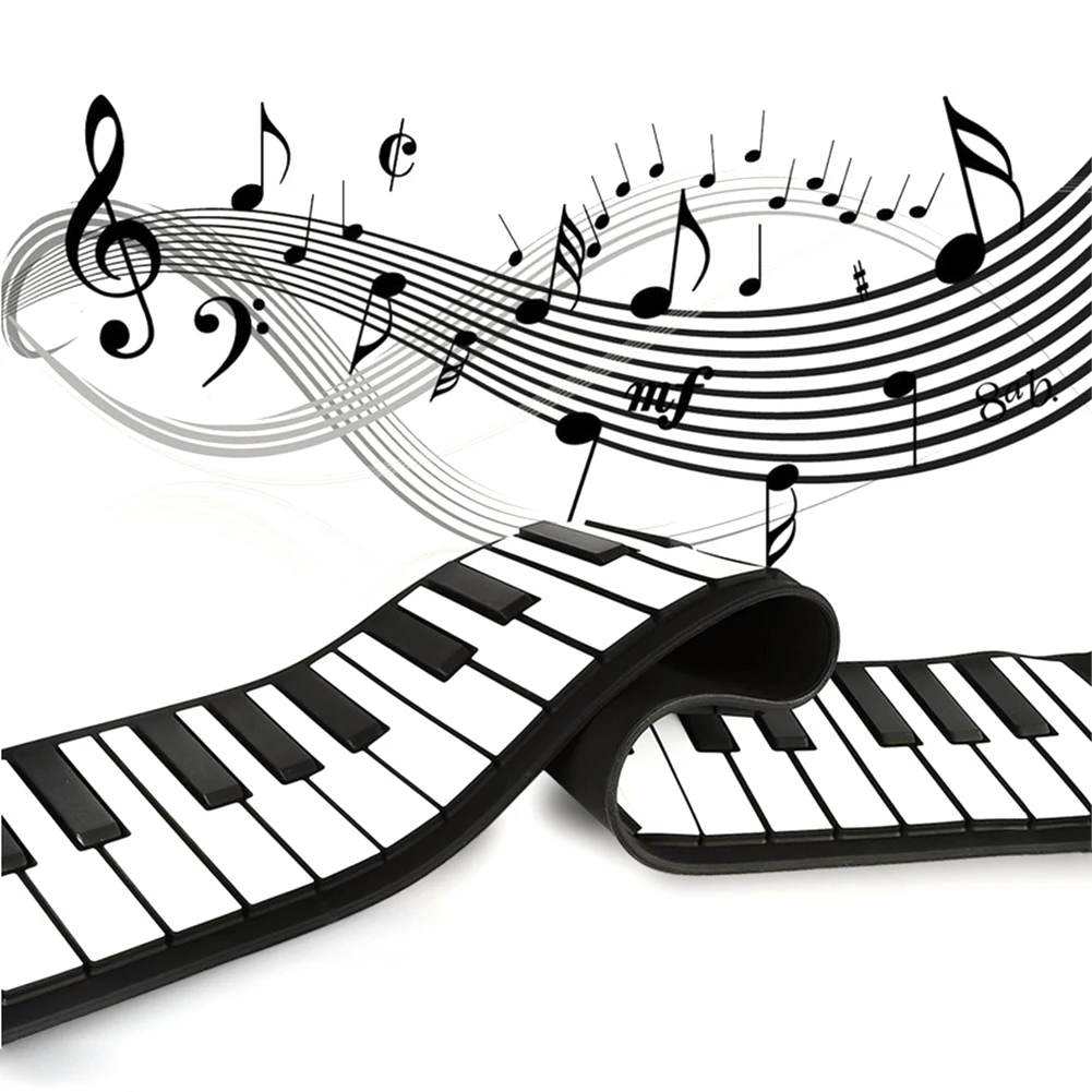 61 Ключи Roll Up электронные органы рука ролл пианино с динамиком для детей и взрослых Портативный цифровой музыкальная клавиатура инструмент