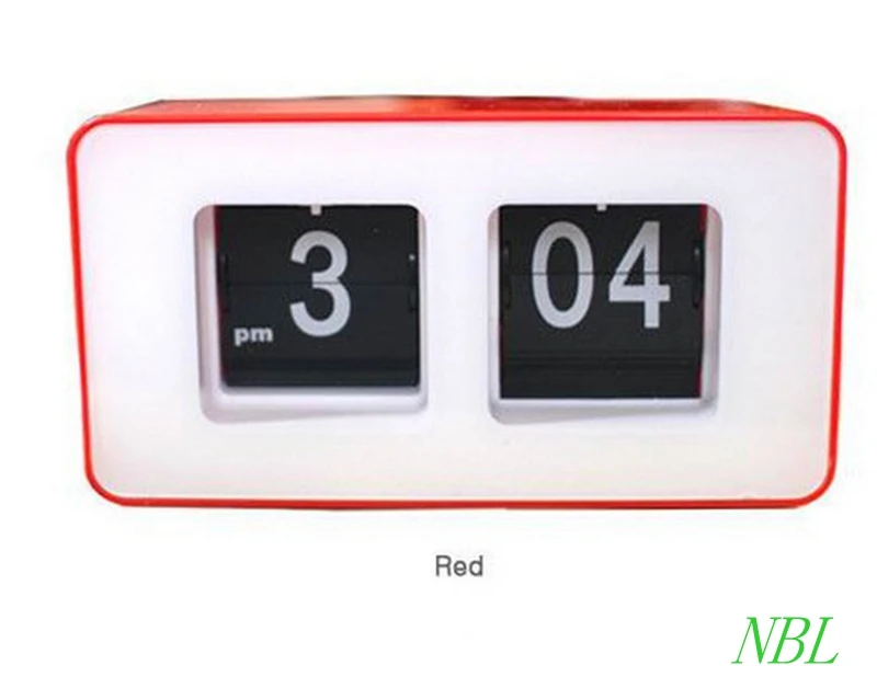 Digital Auto Flip Desk Clock Classic Stylish Retro Desktop Flip Page Alarm Clocks Household Bedroom Study Kitchen Office