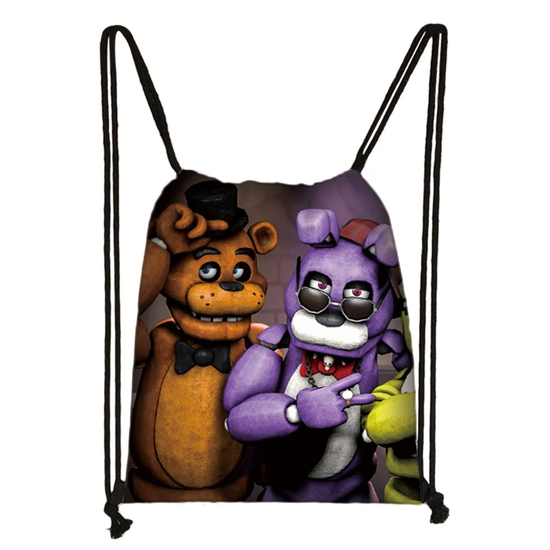 Five Nights At Freddy's Freddy Chica FNAF 3D Cartoon Kids Drawstring Backpack Shopping School Traveling Party Bags Gift - Цвет: 007