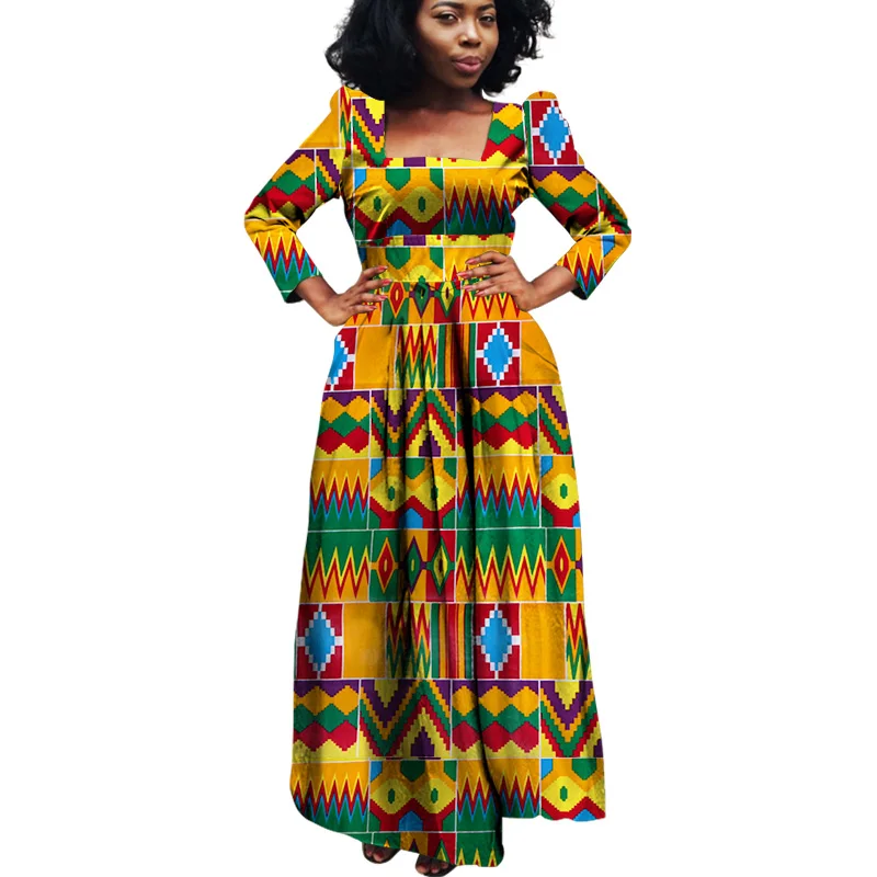 BRW Африканский Базен Riche Дашики ткань платья Африка Воск Принт модный стиль размера плюс одежда для женщин Vestidos WY813 - Цвет: 23