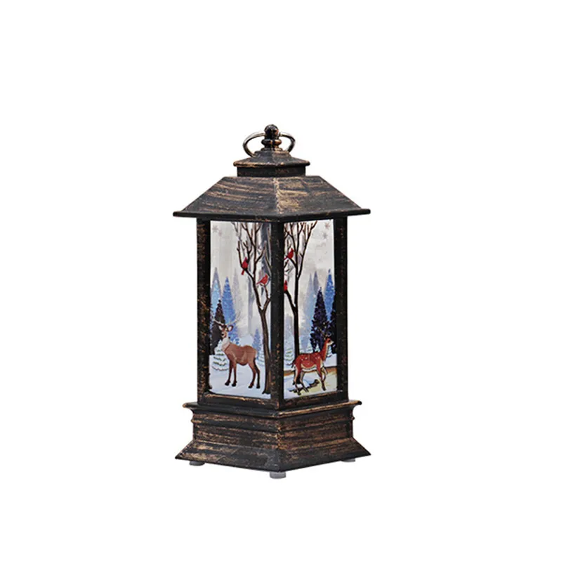 1PC Christmas Candle Holders Classic Lantern with LED Tea light Candle Holders Christmas Decorations For Home candelabra N06#F (16)