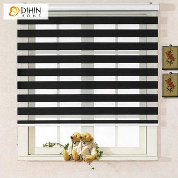 

DIHIN HOME zebra blinds double-layer roller blinds blackout curtain fabric curtain window curtain free shipping