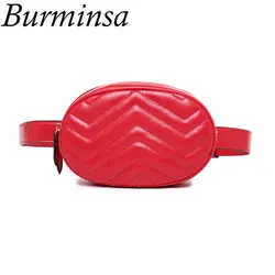 Burminsa Fanny Pack для женщин ремень сумки стеганые из искусственной кожи поясные сумки женские сумки на плечо дизайнер нагрудные рюкзаки 2018