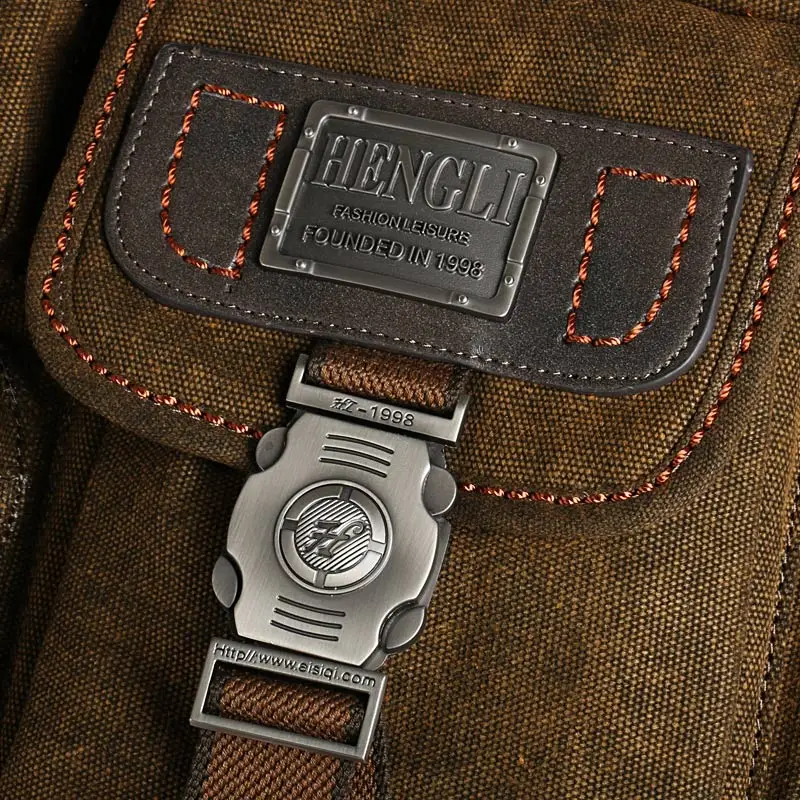 Multifunction Men Retro Classic Briefcase Canvas Vintage Wear Resistant Bags Leisure Toolkit Package