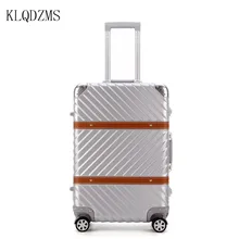 KLQDZMS 20/22/24/26/29 дюймов Винтаж Чемодан PC чемодан на Алюминий рамка чемодан на колесиках для путешествий прокатки Чемодан чемодан на колесиках