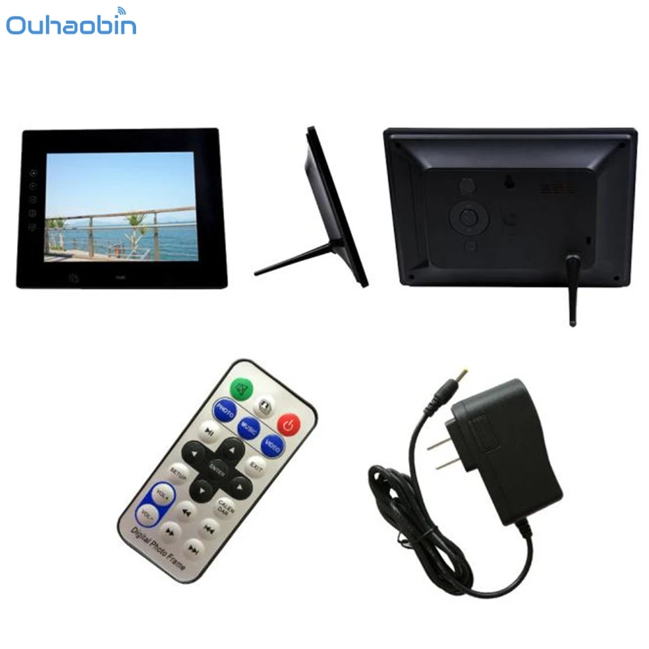 

Ouhaobin Digital Photo Frame Multifunction 7inch HD LCD Digital Photo Frame with Alarm Clock Slideshow MP3/4 Player Frame Dec4