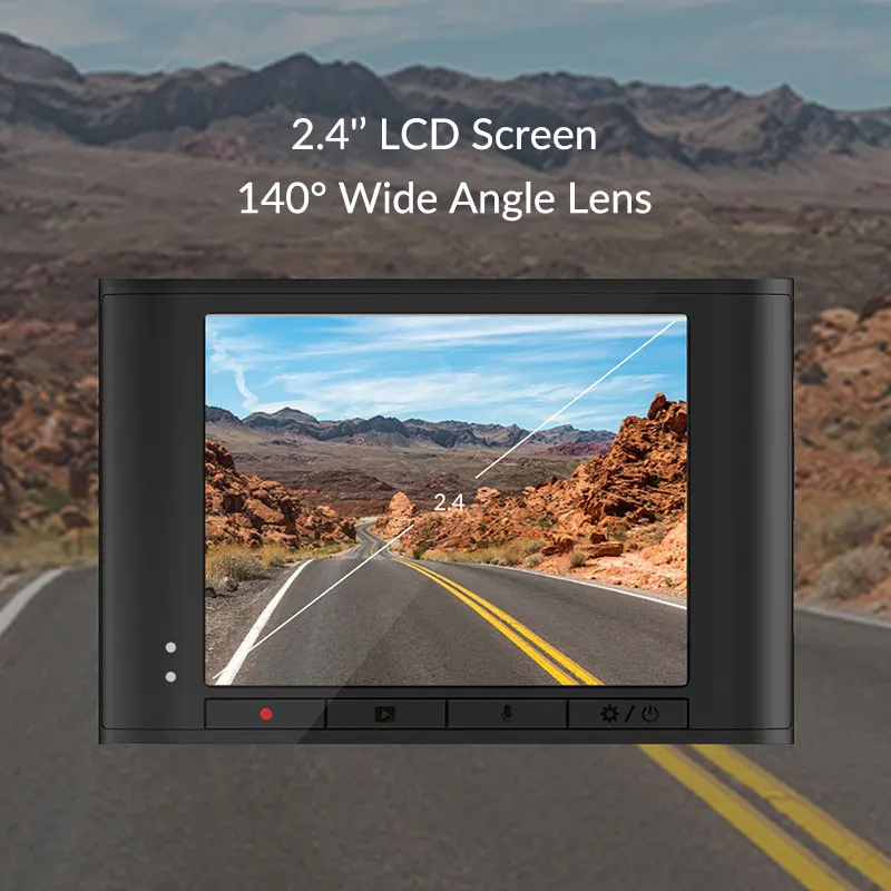  YI Nightscape Dash Camera 2.4 inch LCD Screen 140 Wide Angle Lens Night Vision ADAS HD 1080P Car DV