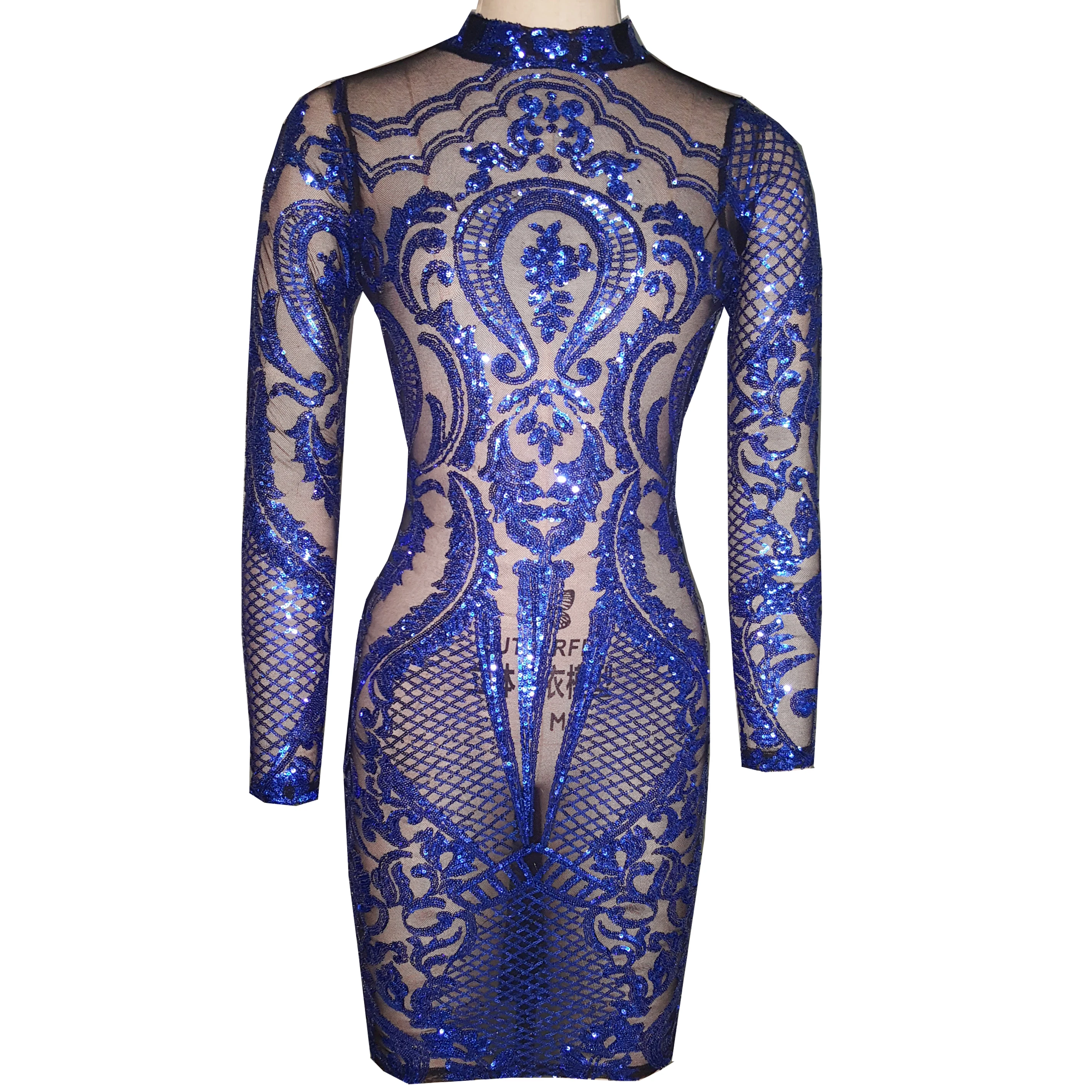 royal blue club dress