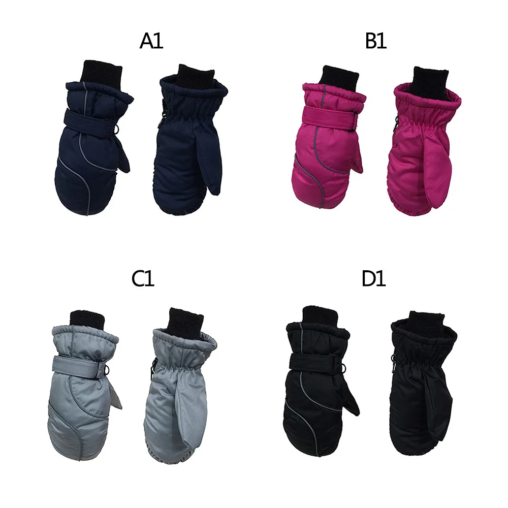 New Winter Kids thicken warm stitching ski gloves Children waterproof windproof gloves outdoor Accessories 5-9T