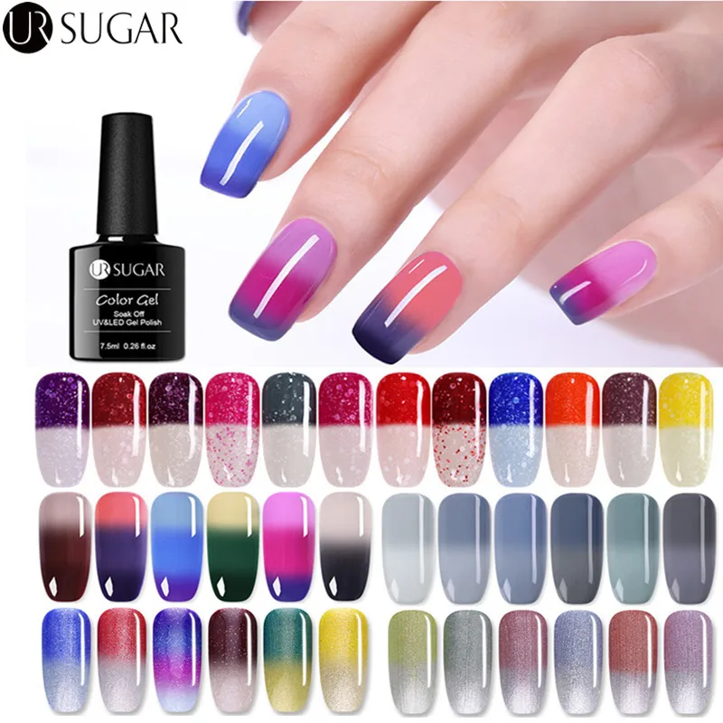 Aliexpress.com : Buy UR SUGAR Grey Temperature Color Changing Gel Nail ...