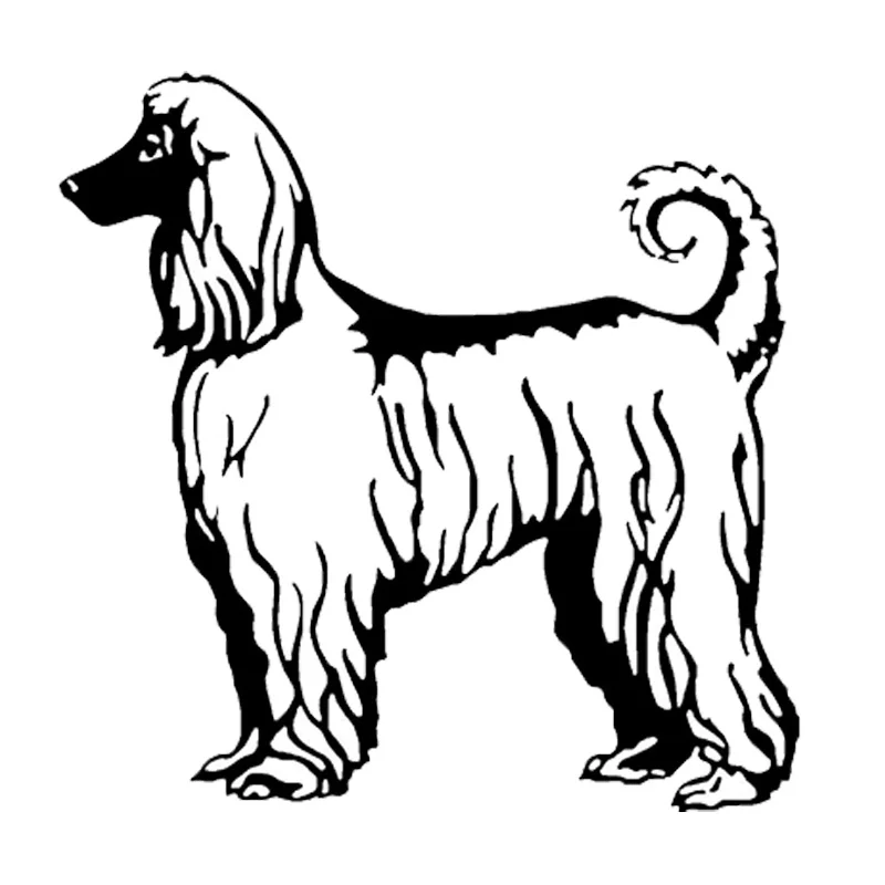 16*16CM Afghan Hound Dog Vinyl Decal Funny Car Stickers Styling Motorcycle Accessories Black/Silver S1-1046 | Автомобили и