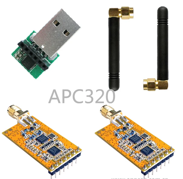 APC320 kit SI4463 /433Mhz / 868MHz 915MHz with usb Set USB-TTL setter and antenna | Электронные компоненты и