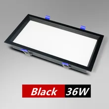 Супер яркий Встраиваемый светодиодный светильник 12 Вт 18 Вт 24 Вт 36 Вт Светодиодный точечный светильник светодиодный декоративный потолочный светильник AC180-240V черный корпус