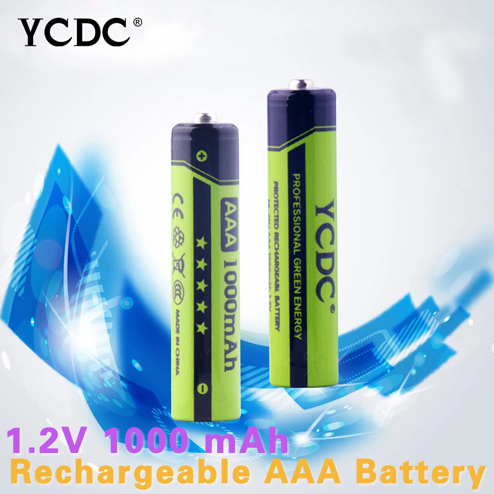 С бесплатной батарейной коробкой 4 шт 1,2 V AA AAA 1000 1350 2000 3000mAH батареи ni-mh аккумуляторная батарея для фонарика