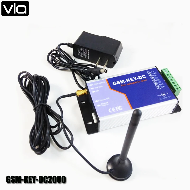 

VIA GSM-KEY-DC2000 Free Shipping GPRS Server Support for Automatic Door Opener Max 2000 Authorized Number