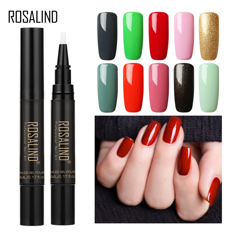 

ROSALIND Multiple Colour Gels Painting Gel Varnishes 5ML Nail Polish Soak-off UV LED Gel Polish Nails Art Pen Manicure Top Base