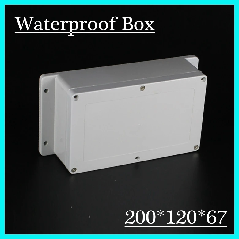 (1 piece/lot) 200*120*67mm Grey ABS Plastic IP65 Waterproof Enclosure PVC Junction Box Electronic Project Instrument Case (1 piece/lot) 200*120*67mm Grey ABS Plastic IP65 Waterproof Enclosure PVC Junction Box Electronic Project Instrument Case