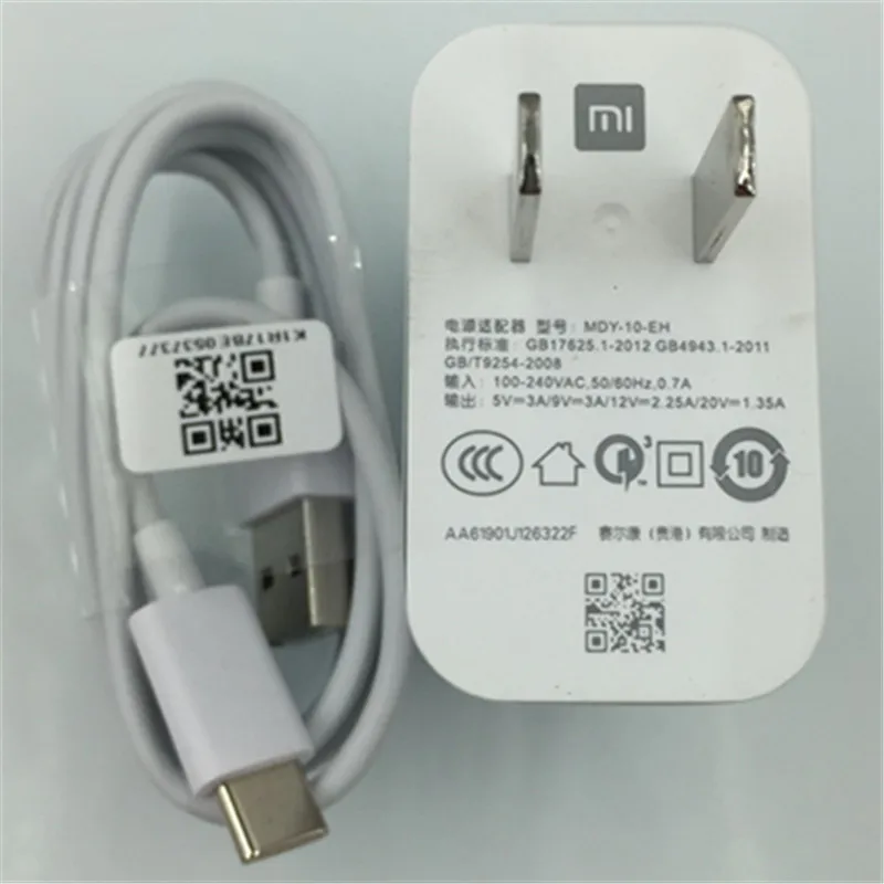 Поддержка беспроводной зарядки адаптер Xiaomi mi 9 27 Вт Usb быстрое зарядное устройство usb-c кабель для mi 8 9 SE CC9 CC9E A3 красный mi K20 Pro Note 7 8