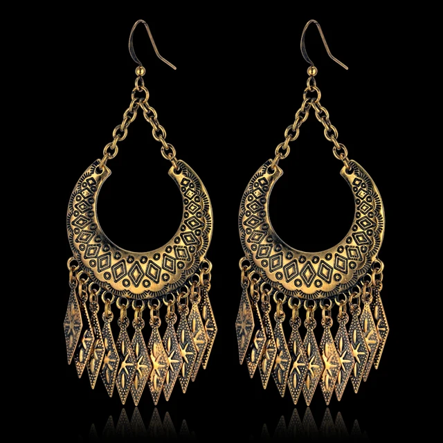 Vintage jewelry earrings antique indian earrings for women wholesale