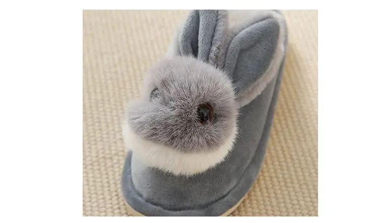 kids home shoes slippers girls cartoon rabbit indoor slippers children cotton slippers winter/auutmn baby warm shoes cute velvet