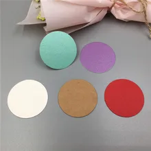 500 шт. круглый крафт-бумага, ярлыки для подарков закладки тег DIY этикетка швейные этикетки для одежды старинный крафт карты бирки 4x4 см