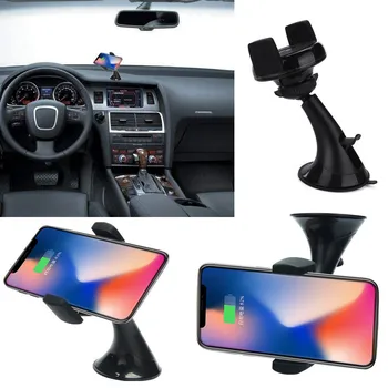 high quality 360 rotation Wireless Fast Car Charger Mount Holder Stand Soft slilicon pads For Samsung Note 9 iPhone X high quality 360 rotation Wireless Fast Car Charger Mount Holder Stand Soft slilicon pads For Samsung Note 9 iPhone X