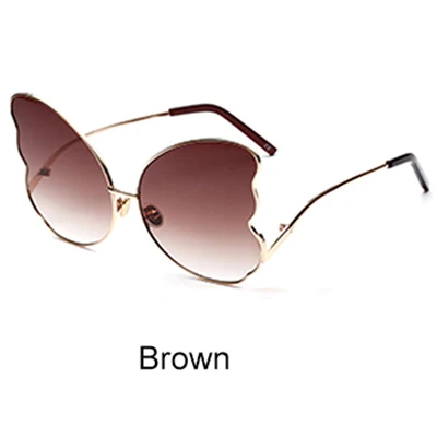 Ralferty, большие солнцезащитные очки, женские дизайнерские солнцезащитные очки с бабочкой, UV400, большие тени, lunette de soleil femme W18902 - Цвет линз: Коричневый