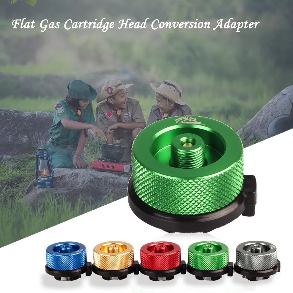 

3pcs Outdoor Hiking Camping Burner Conversion Stove Adaptor Split Type Furnace Connector Gas Cartridge Tank Adapter 5 Colors